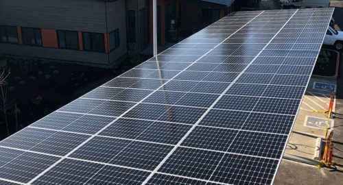 Commercial Carport Solar Installation - Olympia WA